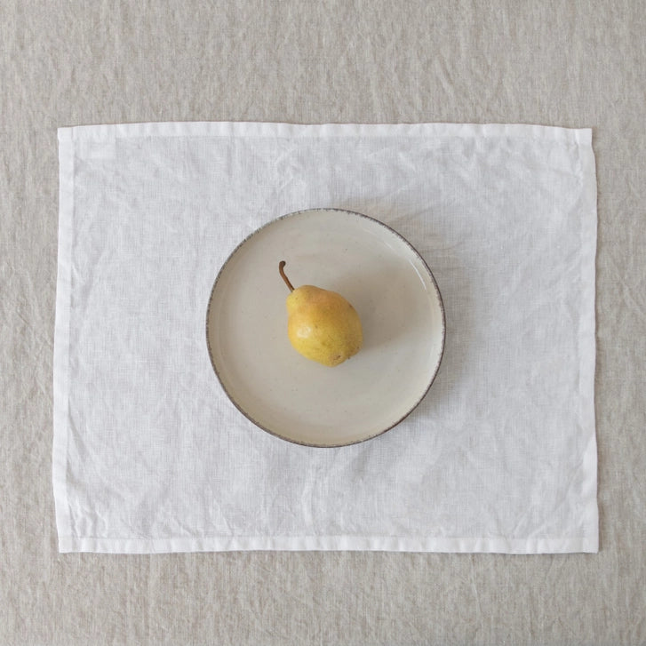 White Lightweight Linen Placemat - Set of 6