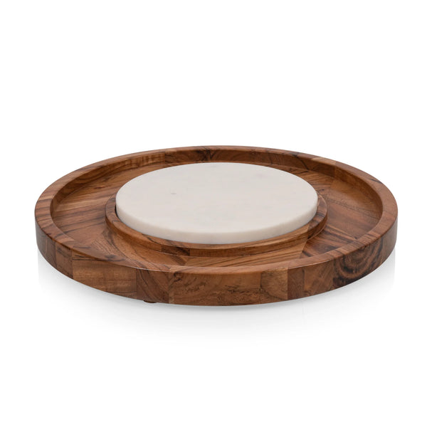 Isla Serving Platter with Marble Cheeseboard Insert