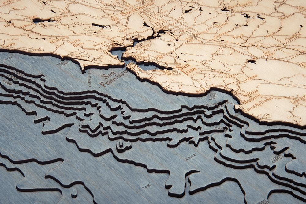 California Coast Wood Chart
