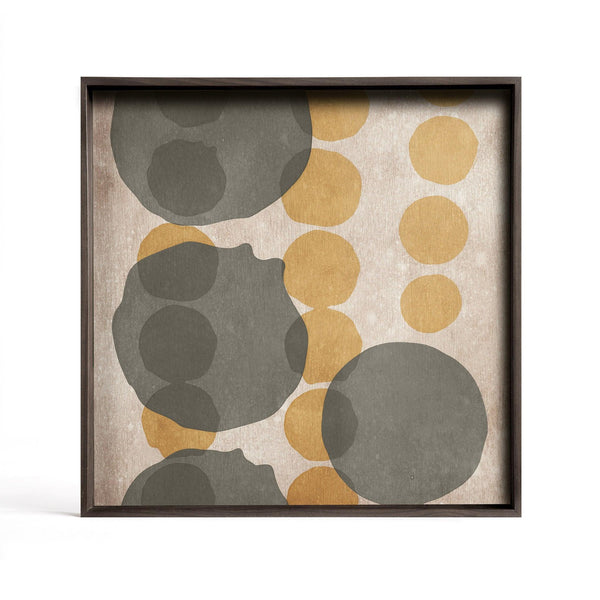 Notre Monde (Ethnicraft) DECORATIVE - Cinnamon Layered Dots Large Square Glass Tray