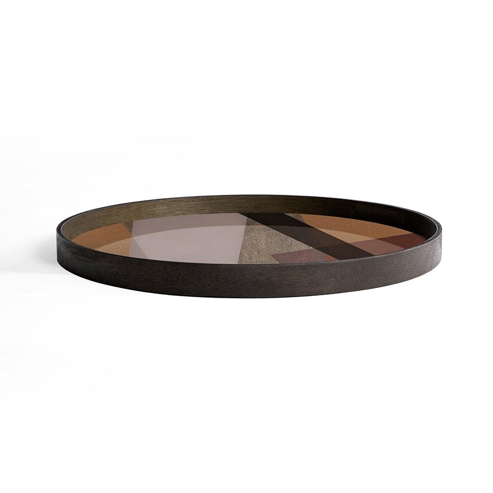 Ethnicraft DECORATIVE - Slate Angle Large Round Glass Tray