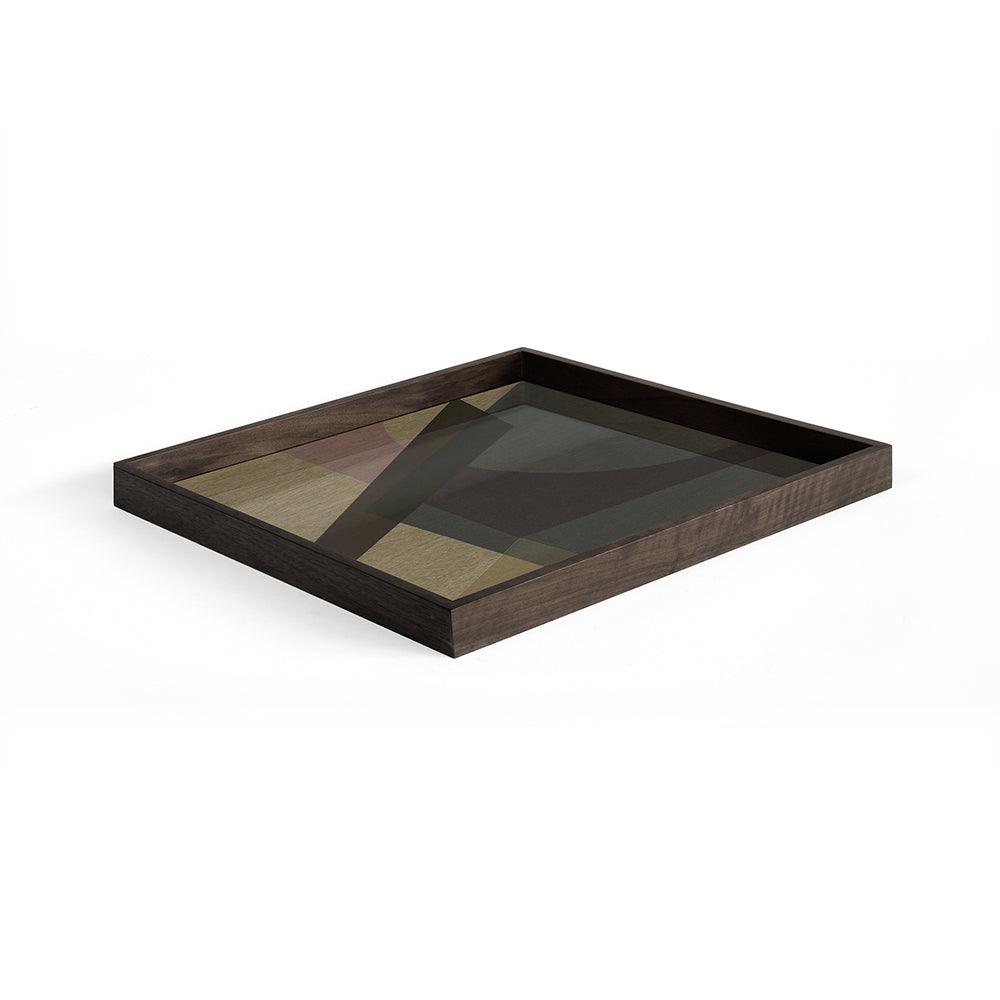 Ethnicraft DECORATIVE - Slate Angle Large Square Glass Tray