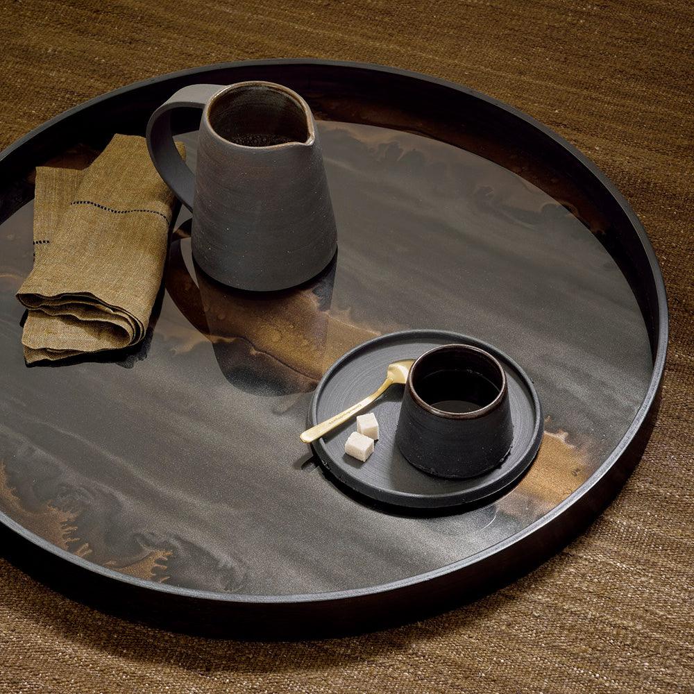 Ethnicraft DECORATIVE - Organic Large Round Glass Tray
