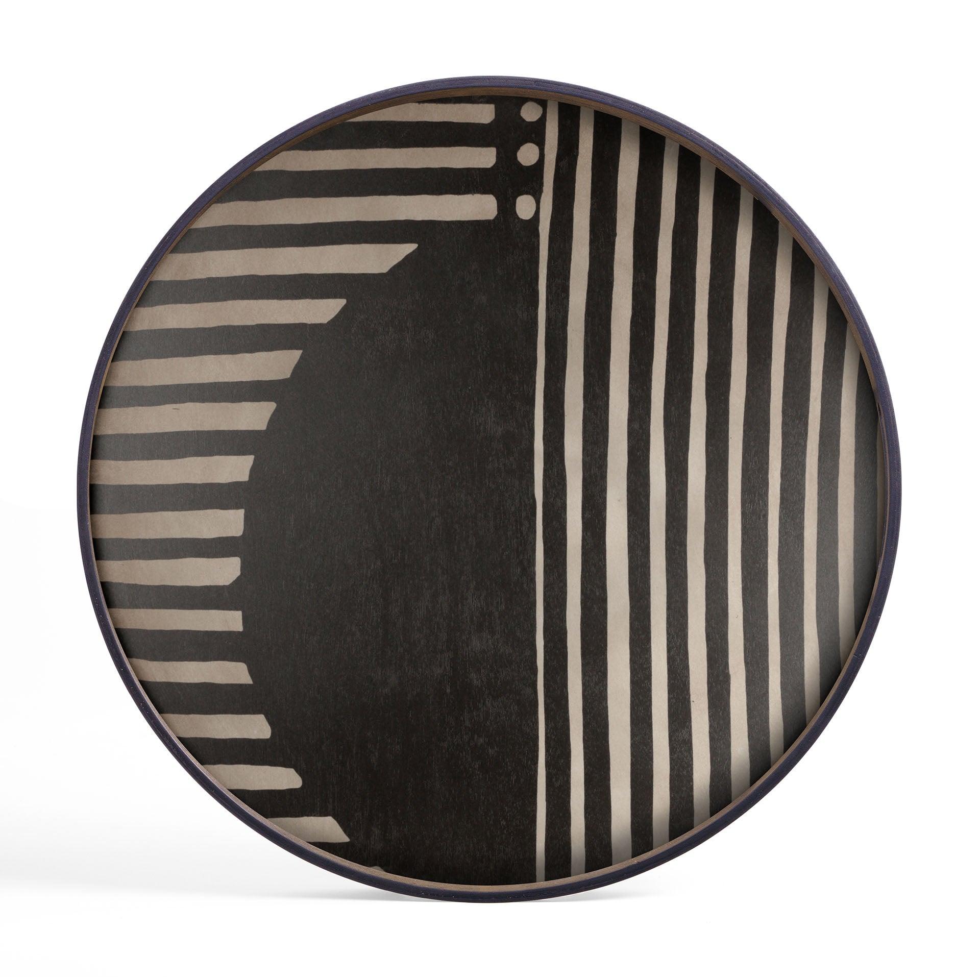 Notre Monde (Ethnicraft) DECORATIVE - Asymmetric Dot Extra Large Round Wooden Tray