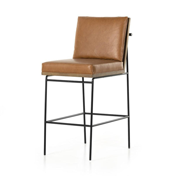 Four Hands FURNITURE - Crete Leather Bar & Counter Stool