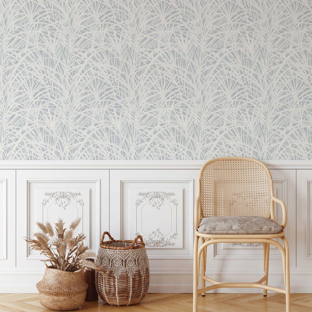 Tempaper Designs LIFESTYLE - Grassroots Blue Peel and Stick Wallpaper