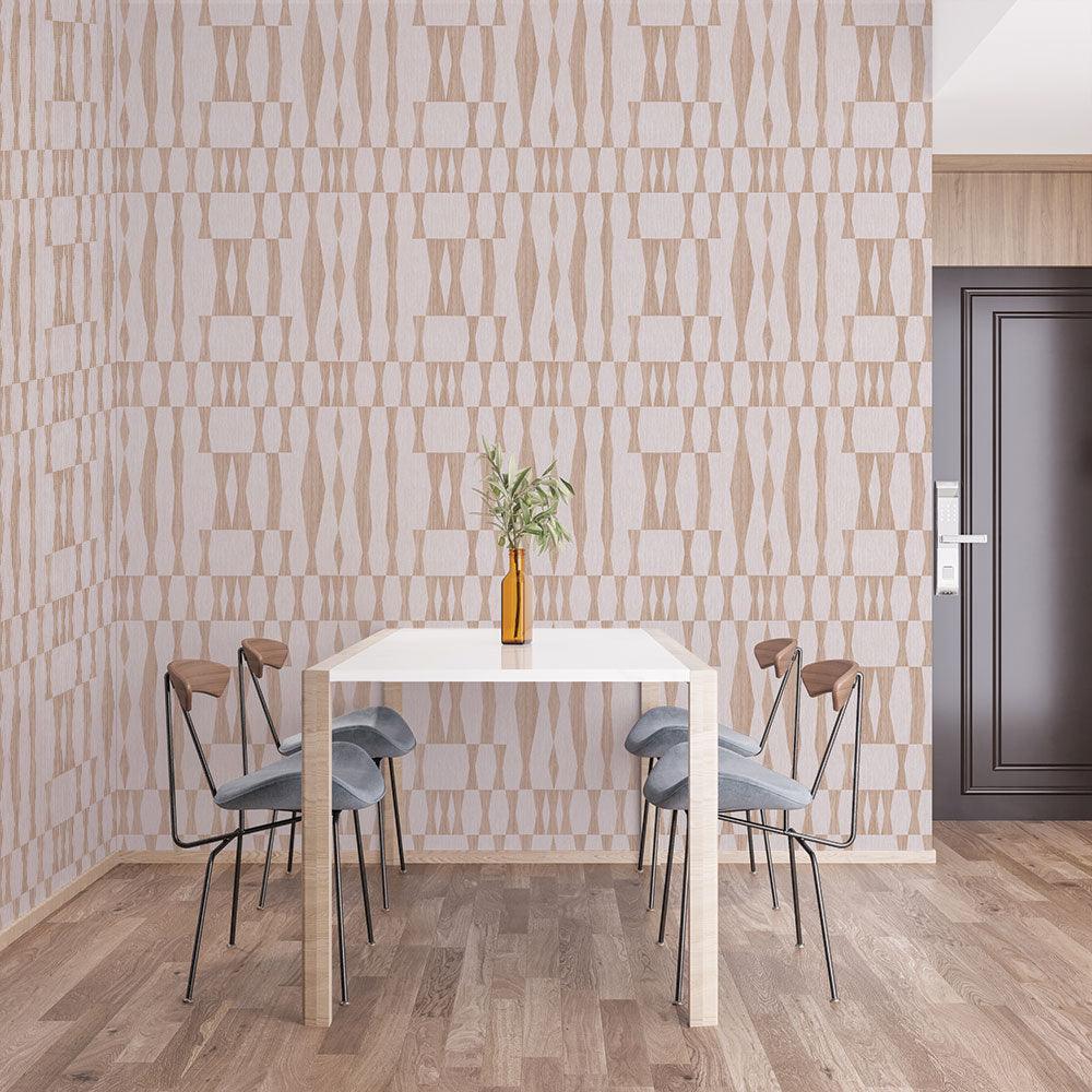 Grasscloth Geo Jute Peel and Stick Wallpaper Maker & Moss