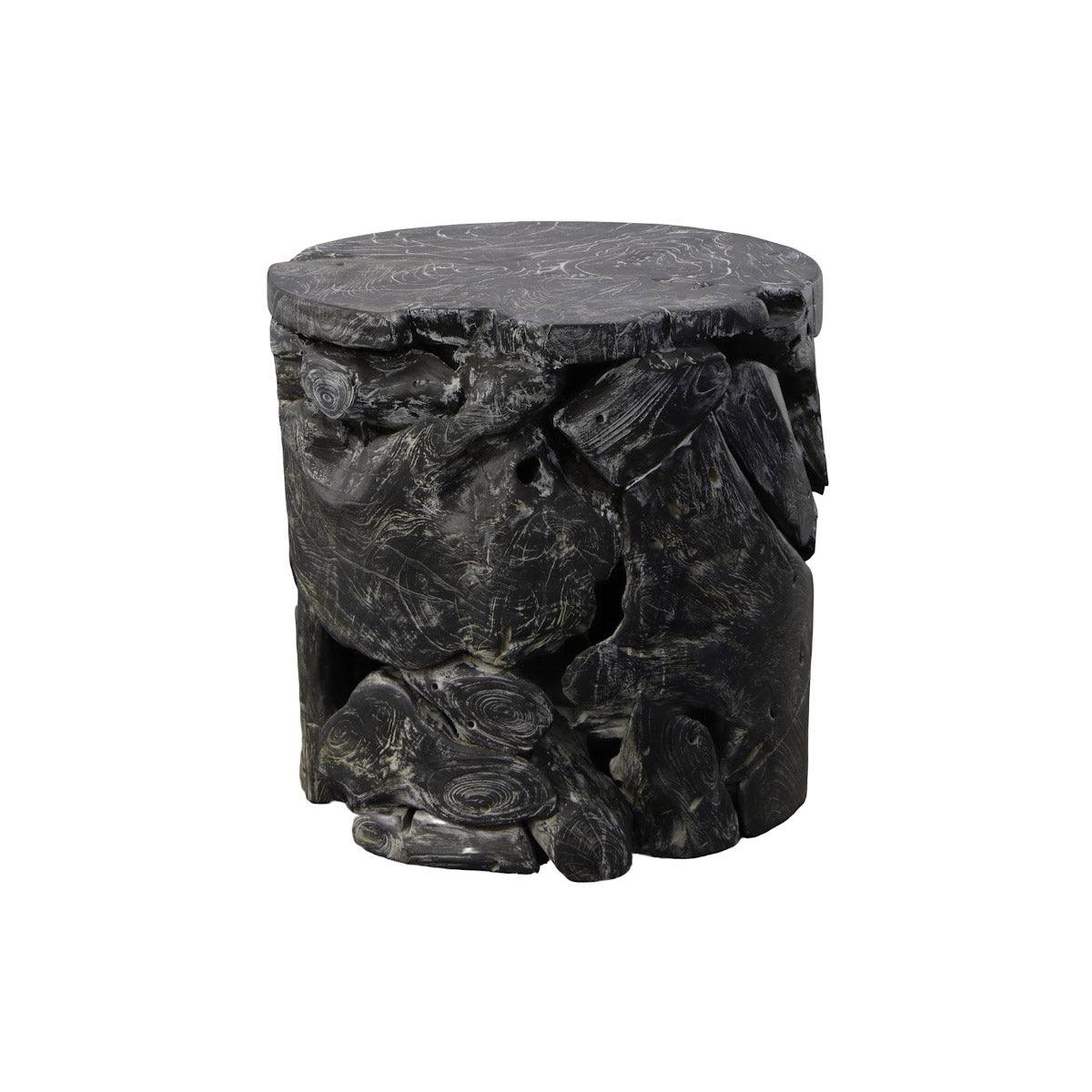 Phillips Collection FURNITURE - Black Wash Wood Side Table