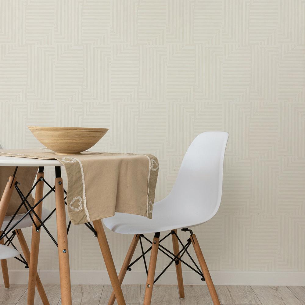 Tempaper Designs LIFESTYLE - Patchwork Geometric Peel and Stick Wallpaper