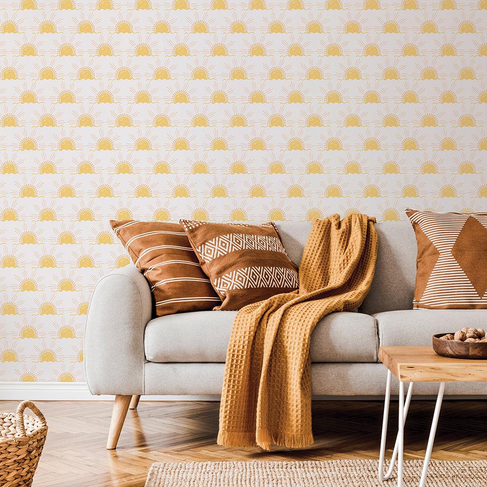 Tempaper Designs LIFESTYLE - Suns Yellow Peel and Stick Wallpaper