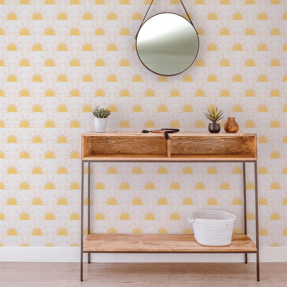 Tempaper Designs LIFESTYLE - Suns Yellow Peel and Stick Wallpaper