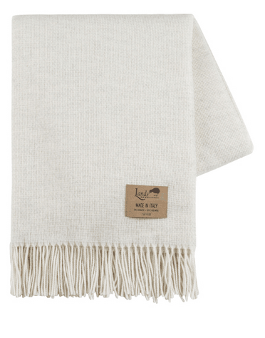 Lands Downunder TEXTILES - Heathered Ivory Juno Cashmere Throw