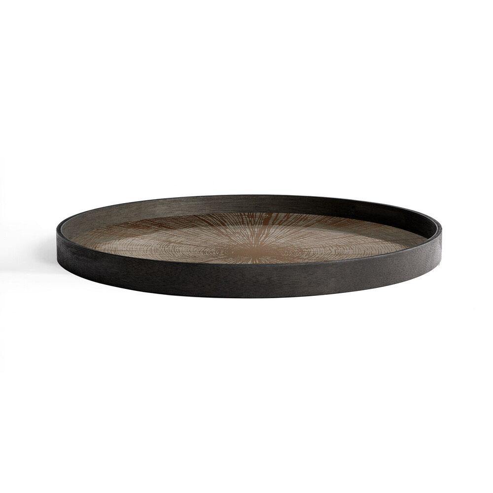Notre Monde (Ethnicraft) DECORATIVE - Bronze Slice Large Round Mirror Tray