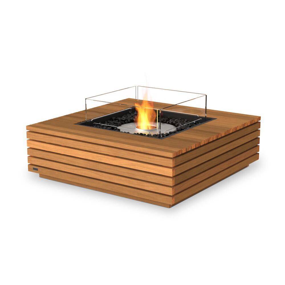 Ecosmart FIRE PITS - Base 40 Freestanding Fire Table - Teak