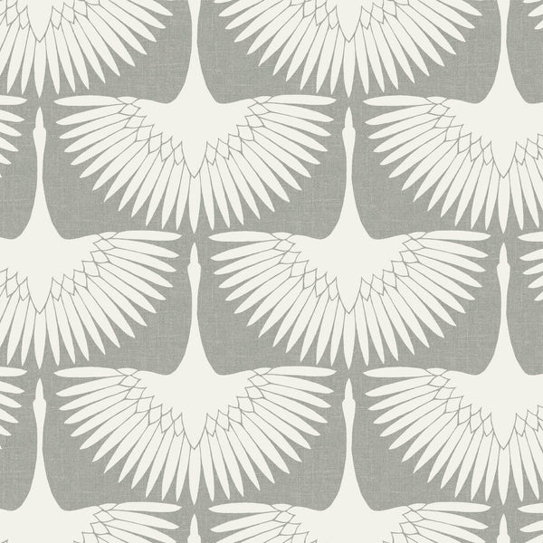 Tempaper Designs LIFESTYLE - Genevieve Gorder Feather Flock Chalk Peel and Stick Wallpaper