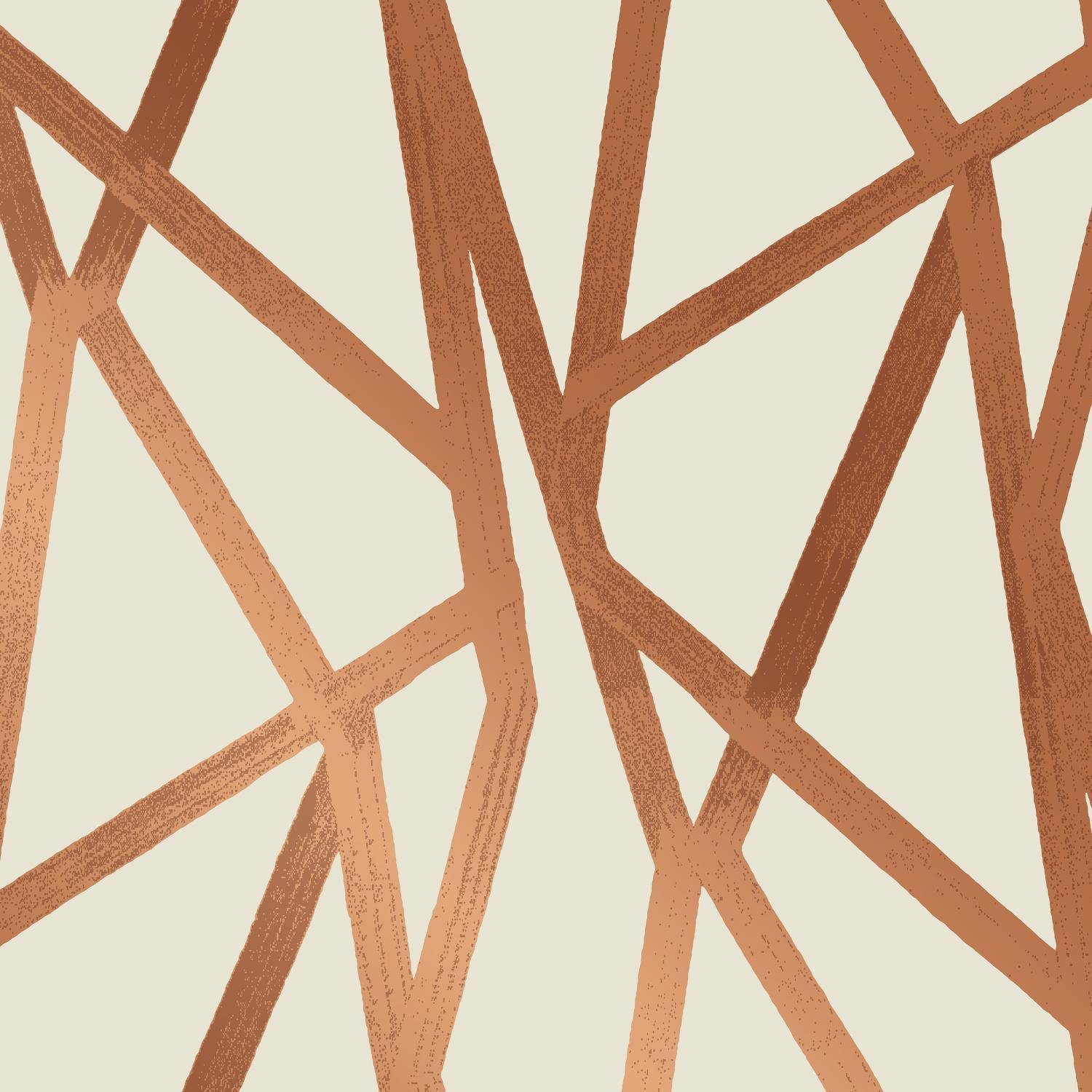 Tempaper Designs LIFESTYLE - Genevieve Gorder Intersections Urban Bronze Peel and Stick Wallpaper