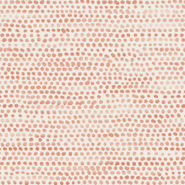 Tempaper Designs LIFESTYLE - Moire Dots Coral Peel and Stick Wallpaper