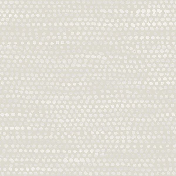 Tempaper Designs LIFESTYLE - Moire Dots Pearl Grey Peel and Stick Wallpaper