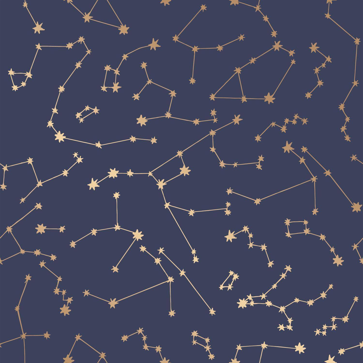 Tempaper Designs LIFESTYLE - Novogratz Constellations Navy Peel and Stick Wallpaper