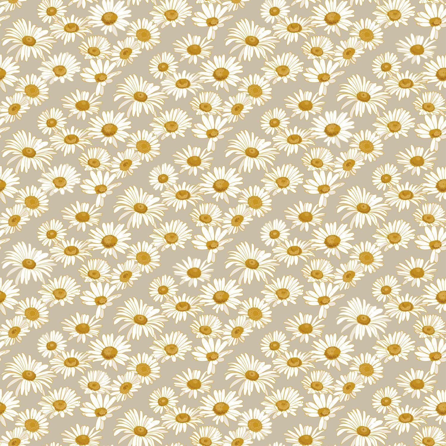 Tempaper Designs LIFESTYLE - Novogratz Daisies Greige Peel and Stick Wallpaper