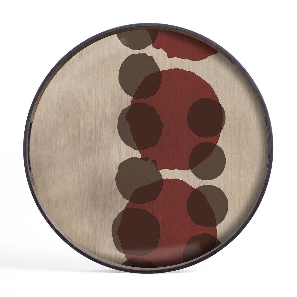Notre Monde (Ethnicraft) DECORATIVE - Pinot Layered Dots Small Round Glass Tray