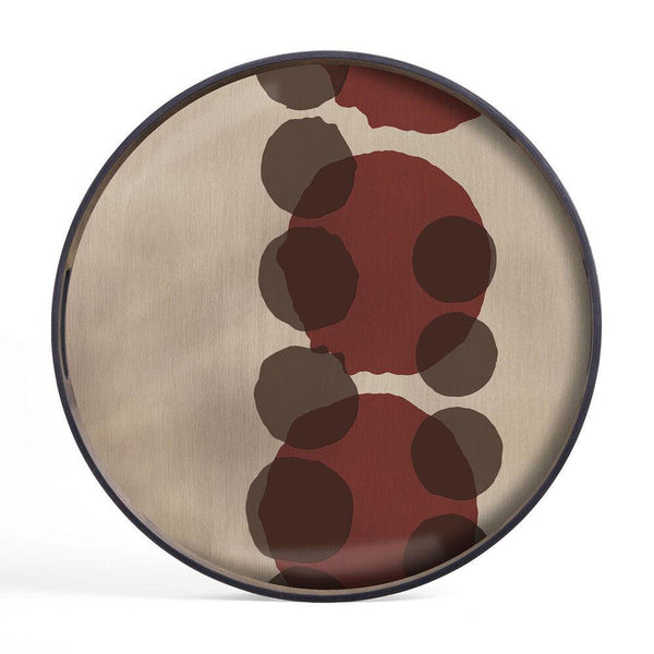 Notre Monde (Ethnicraft) DECORATIVE - Pinot Layered Dots Small Round Glass Tray