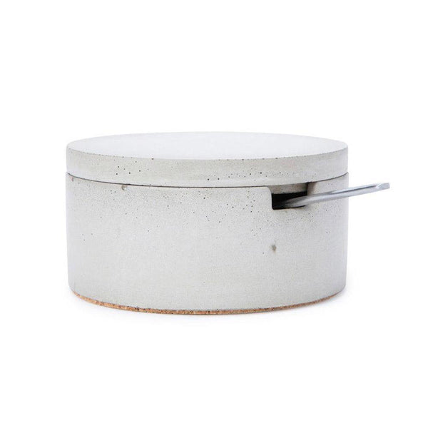 Port Living Co. TABLETOP - Salt Cellar with Spoon White