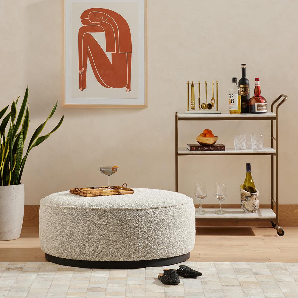 Four Hands FURNITURE - Sinclair Large Round Ottoman