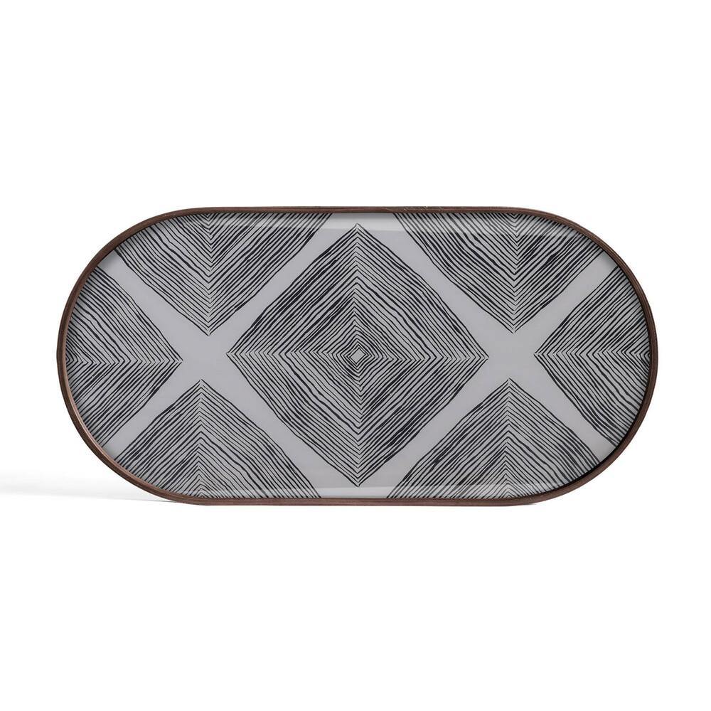 Notre Monde (Ethnicraft) DECORATIVE - Slate Linear Oblong Glass Tray