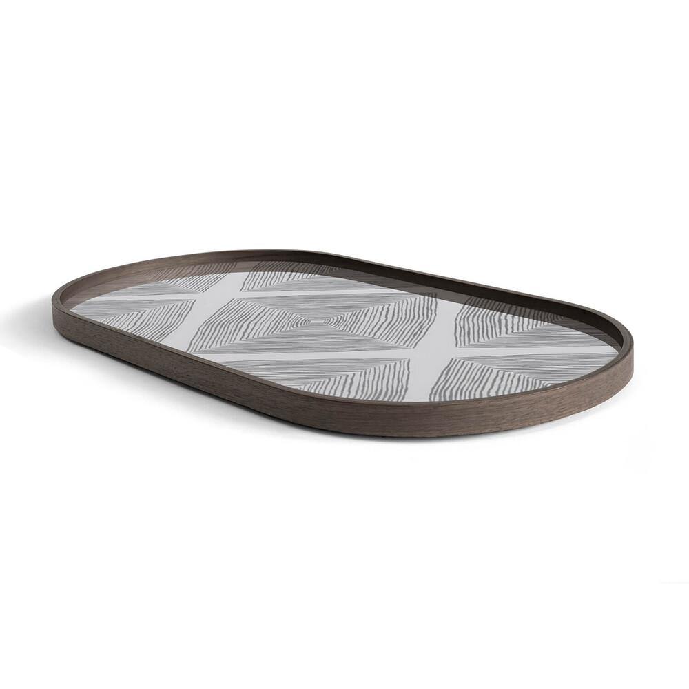 Notre Monde (Ethnicraft) DECORATIVE - Slate Linear Oblong Glass Tray