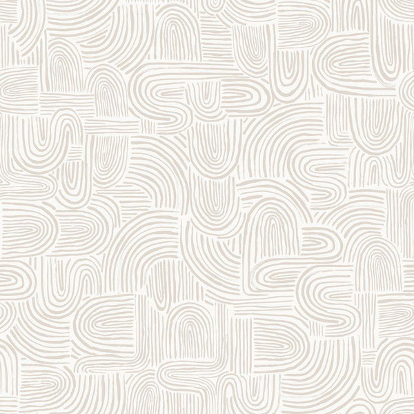 Tempaper Designs LIFESTYLE - Swell Sand Swirl Peel and Stick Wallpaper