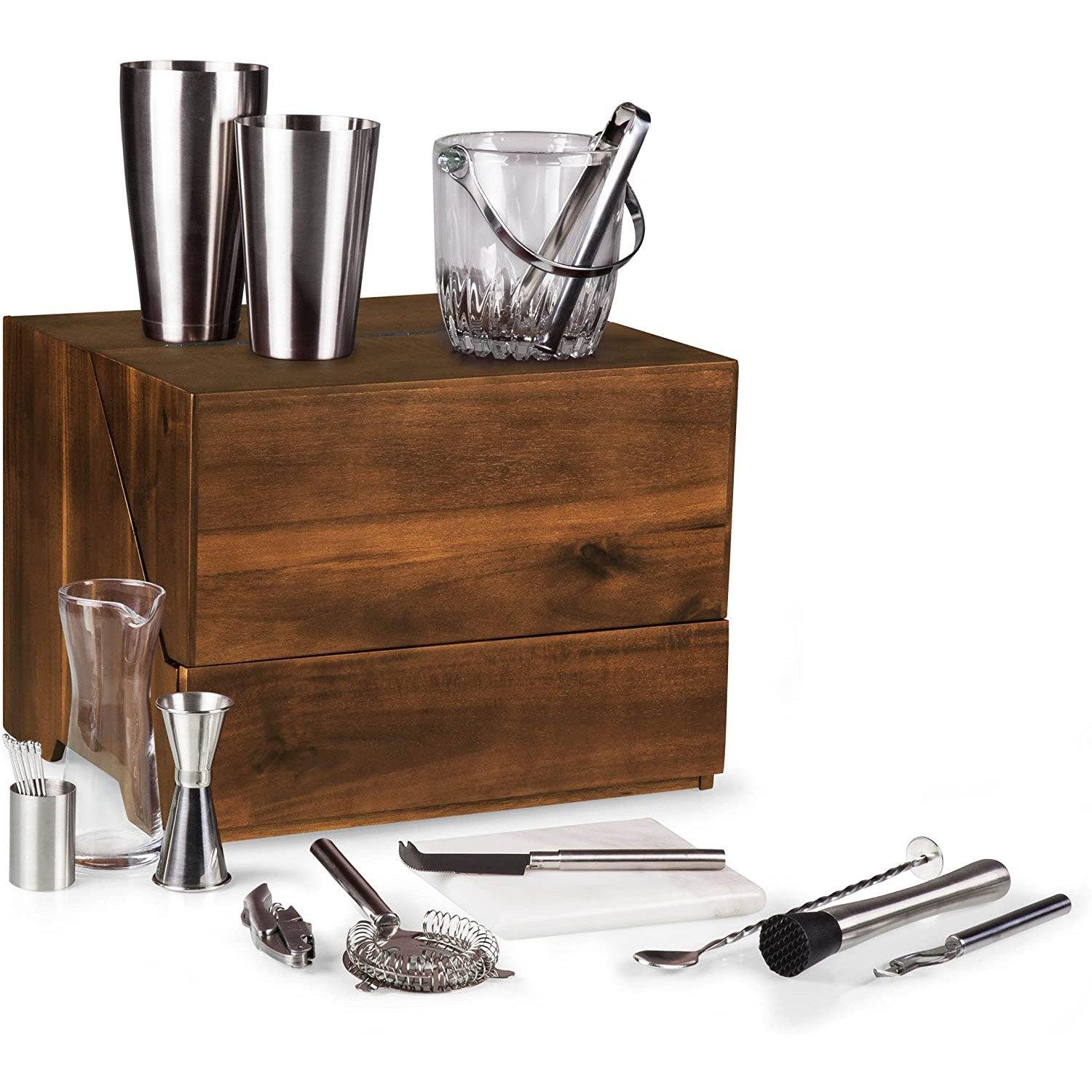 Picnic Time TABLETOP - Madison Acacia Tabletop Bar