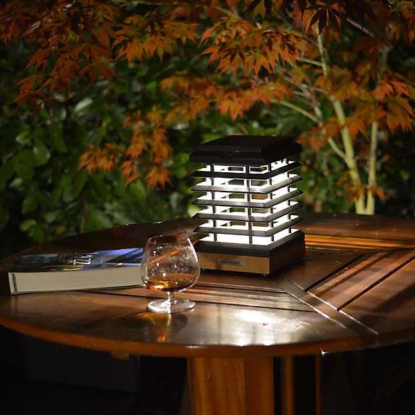 Les Jardins LIGHTING - Tekura Outdoor Solar Powered Table Lamp