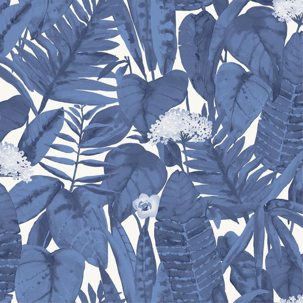 Tempaper Designs LIFESTYLE - Tropical Blue Raspberry Peel and Stick Wallpaper