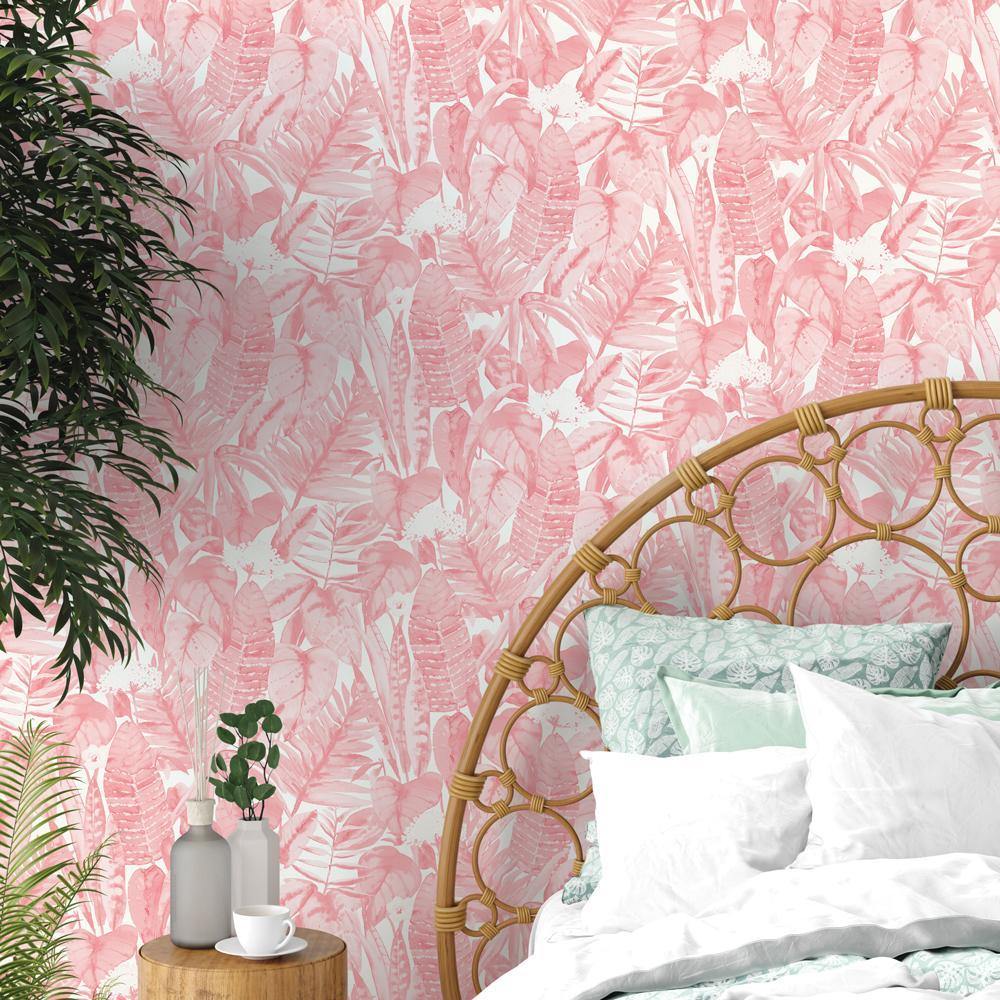 Tempaper Designs LIFESTYLE - Tropical Pink Lemonade Peel and Stick Wallpaper