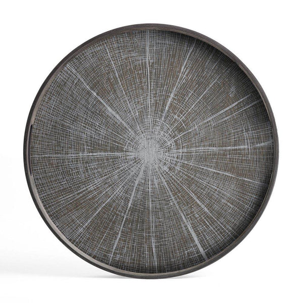 Notre Monde (Ethnicraft) DECORATIVE - White Slice Extra Large Round Wooden Tray