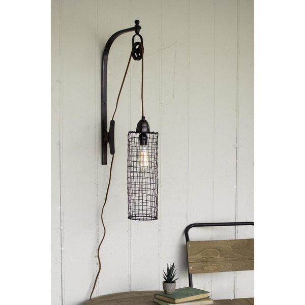 Kalalou Inc. LIGHTING - Wire Cylinder Wall Lamp